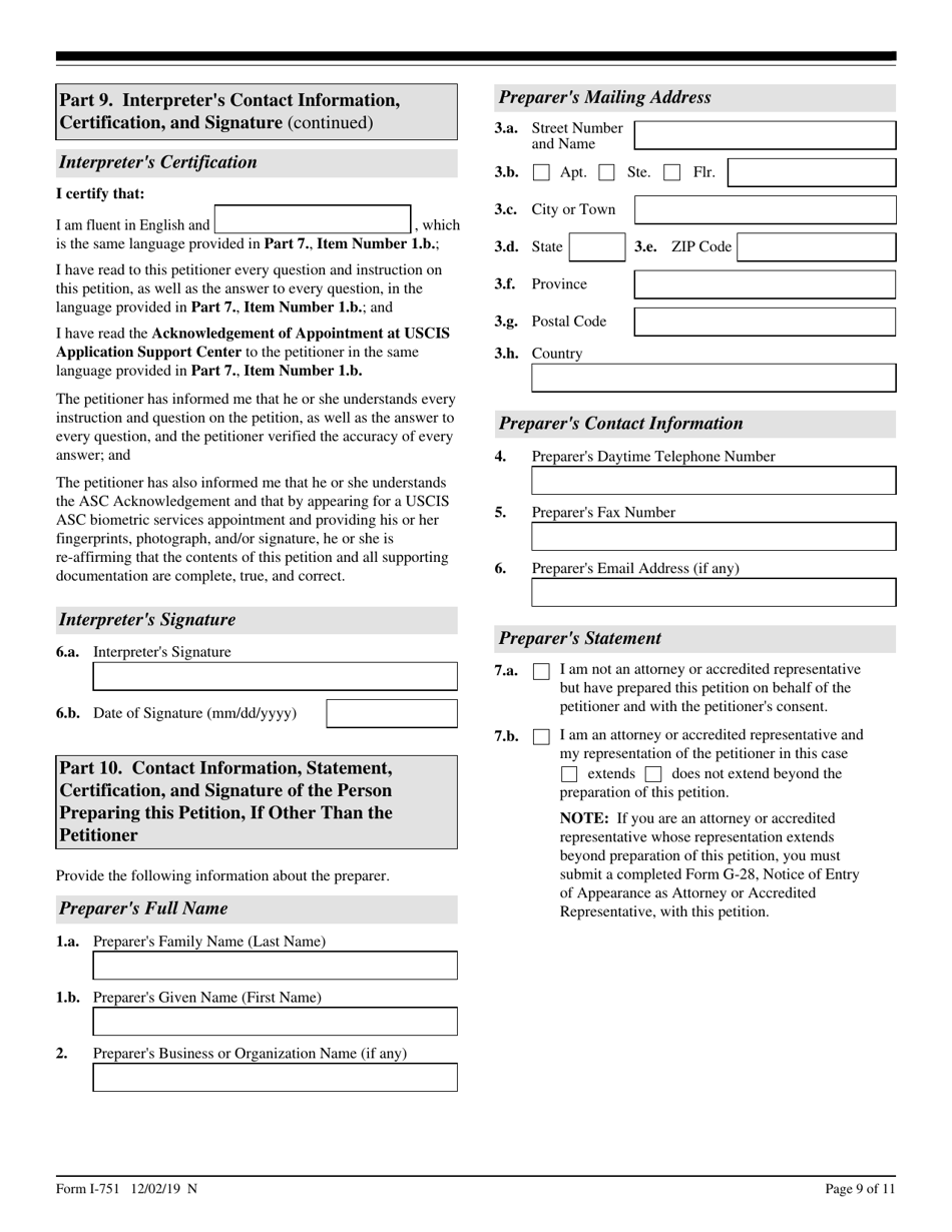 Uscis form i 751 fill out sign online and download fillable pdf