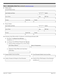USCIS Form I-191 Application for Relief Under Former Section 212(C) of the Immigration and Nationality Act (Ina), Page 2