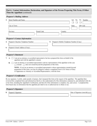 USCIS Form I-694 Notice of Appeal of Decision Under Sections 245a or 210 of the Immigration and Nationality Act, Page 5