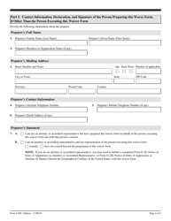 USCIS Form I-508 Request for Waiver of Certain Rights, Privileges, Exemptions and Immunities, Page 4