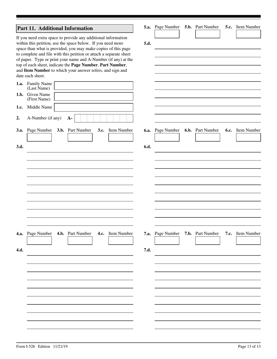 USCIS Form I-526 Immigrant Petition by Alien Investor, Page 13