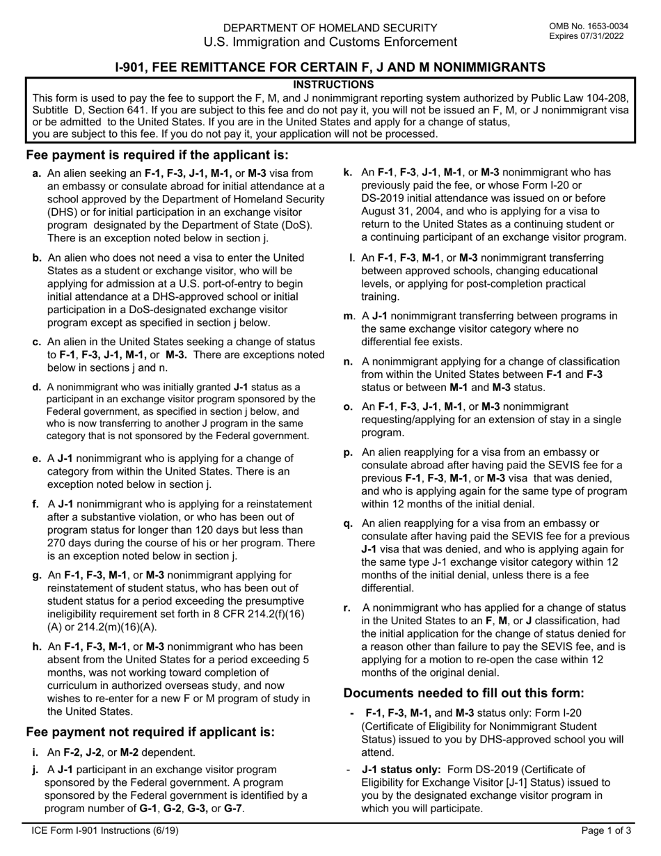 ICE Form I 901 Fill Out Sign Online And Download Printable PDF 