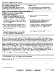 Form CA-1 Federal Employee&#039;s Notice of Traumatic Injury and Claim for Continuation of Pay/Compensation, Page 4