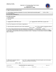 Form ETA-9141 Application for Prevailing Wage Determination, Page 2