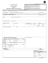 Form ETA-750A Application for Alien Employment Certification