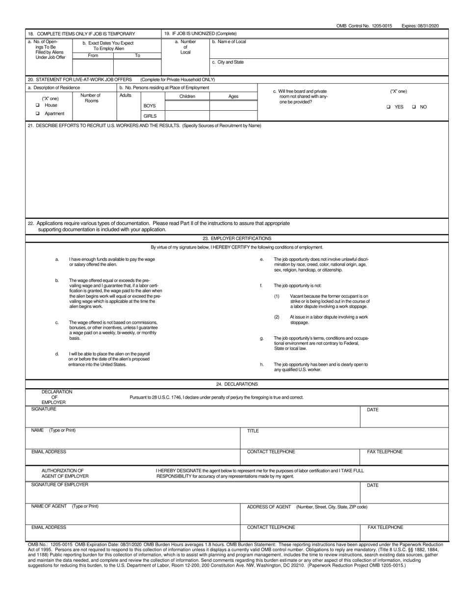 Form ETA-750A - Fill Out, Sign Online and Download Printable PDF ...