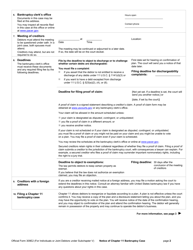 Official Form 309E2 Notice of Chapter 11 Bankruptcy Case, Page 2