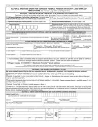 NATF Form 85 National Archives Order for Copies of Federal Pension or Bounty Land Warrant Applications, Page 3