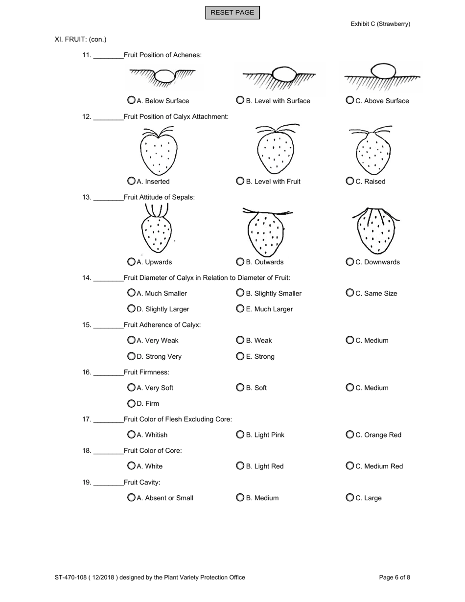 Form ST-470-108 Exhibit C Objective Description of Variety - Strawberry (Fragaria Ananassa), Page 6