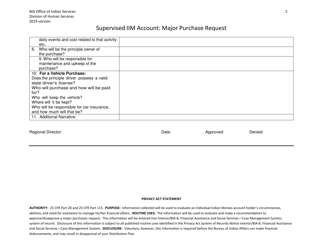 Supervised Iim Account: Major Purchase Request, Page 2