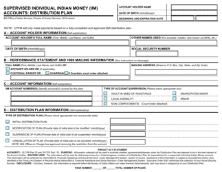 Supervised Individual Indian Money (Iim) Accounts: Distribution Plan