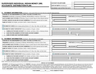 Supervised Individual Indian Money (Iim) Accounts: Distribution Plan, Page 3