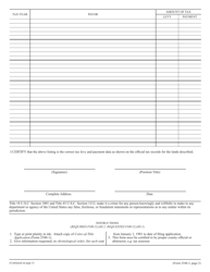 Form 2540-3 Color-Of-Title Tax Levy and Payment Record, Page 2