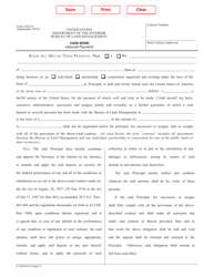 Document preview: Form 1822-4 Cash Bond