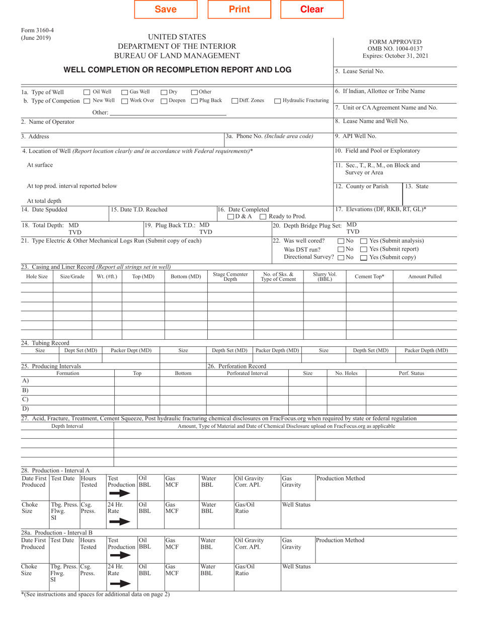 Form 3160-4 Well Completion or Recompletion Report and Log, Page 1