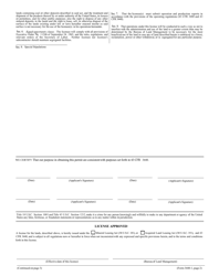 Form 3440-1 Application and License to Mine Coal (Free Use), Page 2