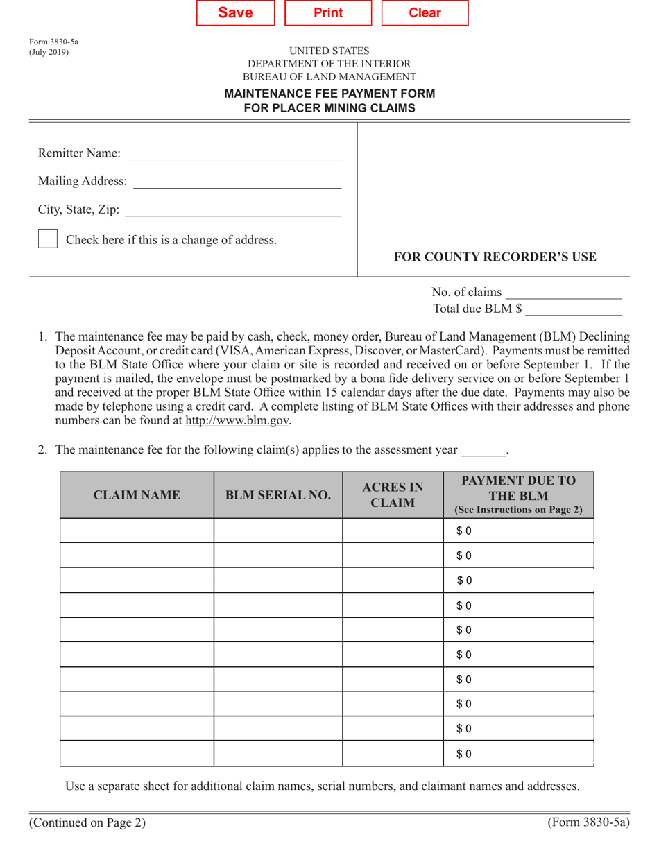 Form 3830-5A - Fill Out, Sign Online and Download Fillable PDF ...