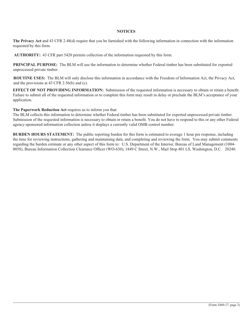 Form 5460-17 Substitution Determination, Page 3