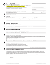 Form RE Addendum for Works Not Registered During Original Term, Page 3