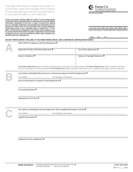 Form CA Supplementary Copyright Registration, Page 4