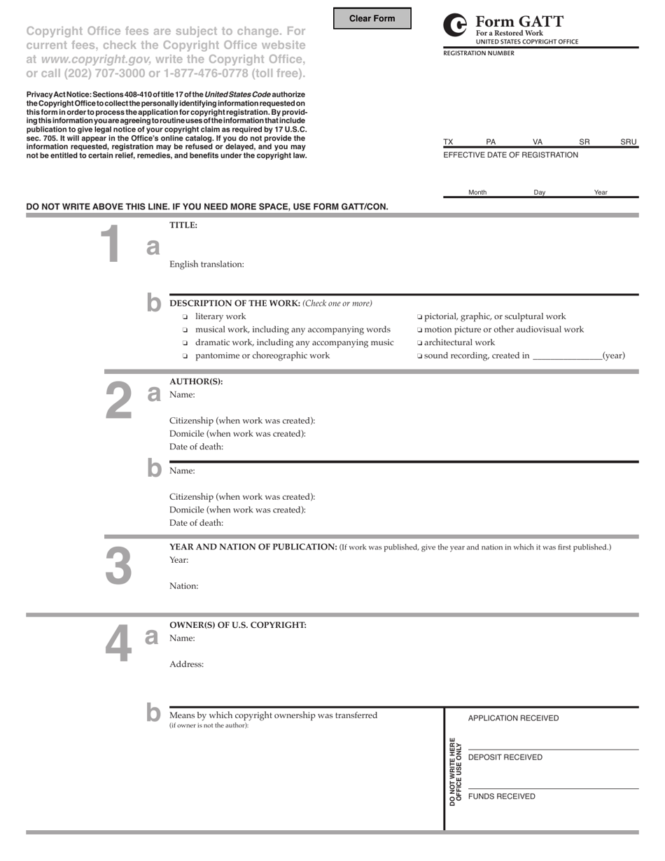 Form GATT Restored Works, Page 3