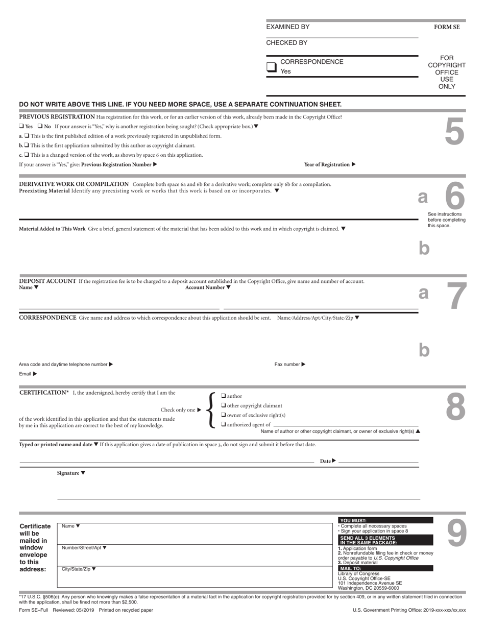 Form SE Single Serials, Page 4