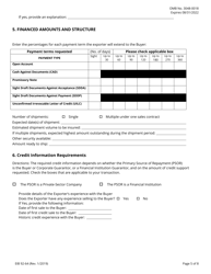 Form EIB92-64 Application for Exporter Short-Term, Single-Buyer Insurance, Page 5