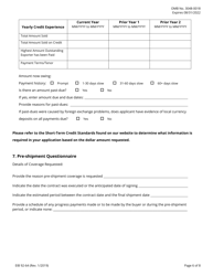 Form EIB92-64 Application for Exporter Short-Term, Single-Buyer Insurance, Page 6