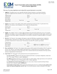 Form EIB95-09 &quot;Letter of Interest Application&quot;