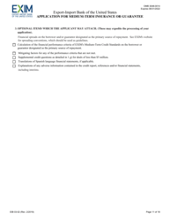 Form EIB03-02 Application for Medium-Term Insurance or Guarantee, Page 11