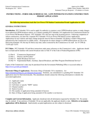 Document preview: Instructions for FCC Form 2100 Schedule 318 Low Power Fm Station Construction Permit Application