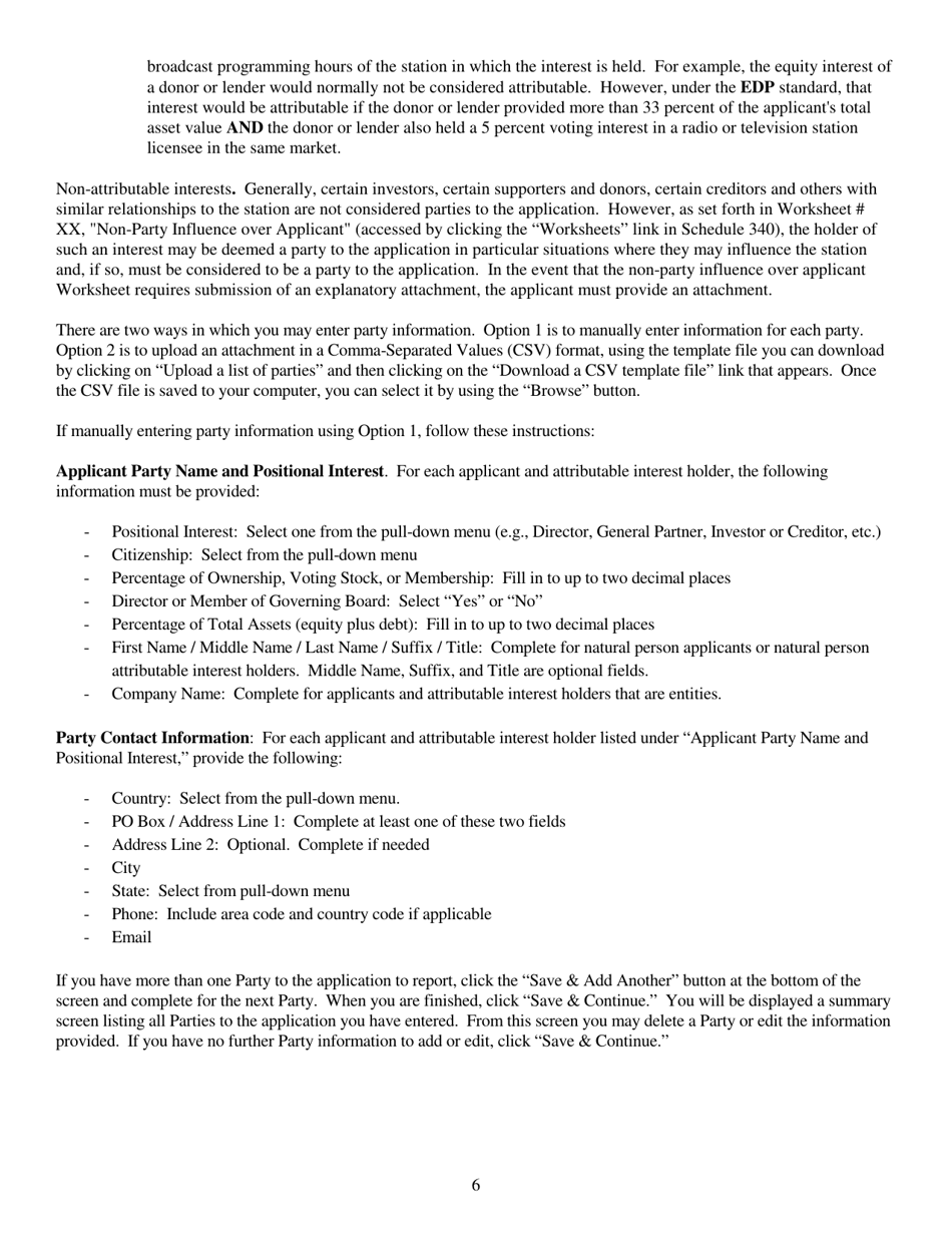 Instructions for FCC Form 2100 Schedule 318 Low Power Fm Station Construction Permit Application, Page 6