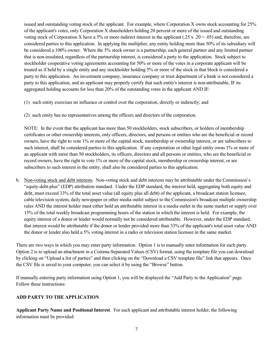 Instructions for FCC Form 2100 Schedule 340 Noncommercial Educational Fm Station Construction Permit Application, Page 7
