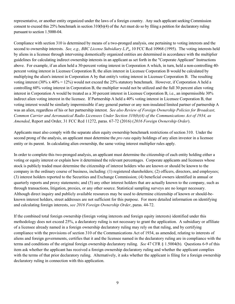 Instructions for FCC Form 2100 Schedule 340 Noncommercial Educational Fm Station Construction Permit Application, Page 9