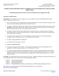 Document preview: Instructions for FCC Form 2100 Schedule 319 Low Power Fm Station License Application