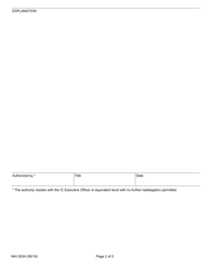 Form NIH2934 Appendix 8 Individual Trip Authorization (Non-medical) - Authorization for Use of Premium-Class Other Than First-Class (Pcotfc) Travel Accommodations, Page 2