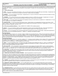 NRC Form 398 Personal Qualification Statement - Licensee, Page 4