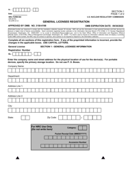 NRC Form 664 General Licensee Registration, Page 4