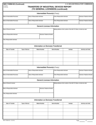 NRC Form 653 Transfers of Industrial Device Report, Page 2
