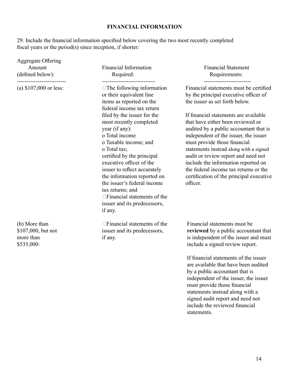Form C (SEC Form 2930), Page 14