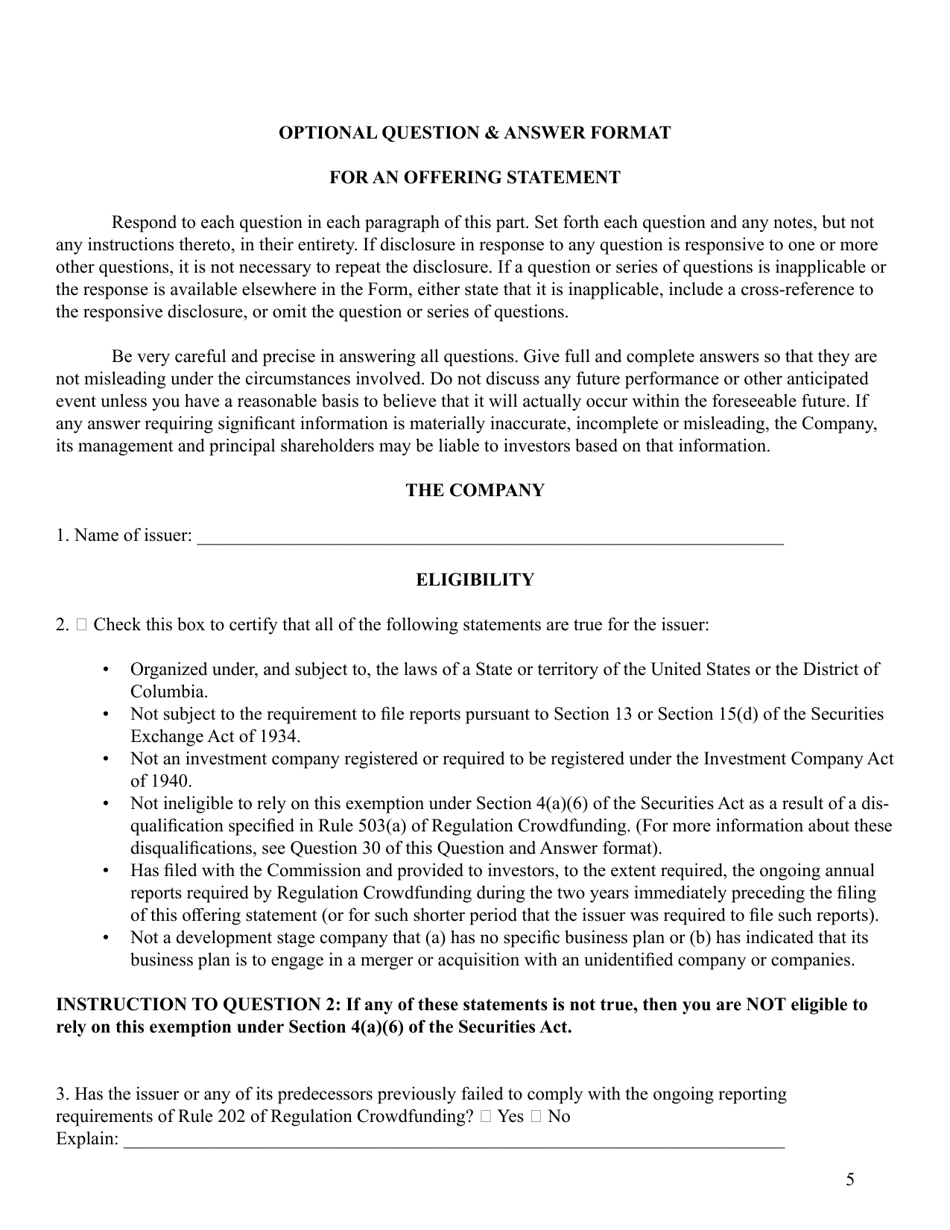 Form C (SEC Form 2930), Page 5