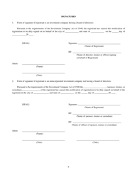 Form N-8A (SEC Form 1102) Notification of Registration Filed Pursuant to Section 8(A) of the Investment Company Act of 1940, Page 6