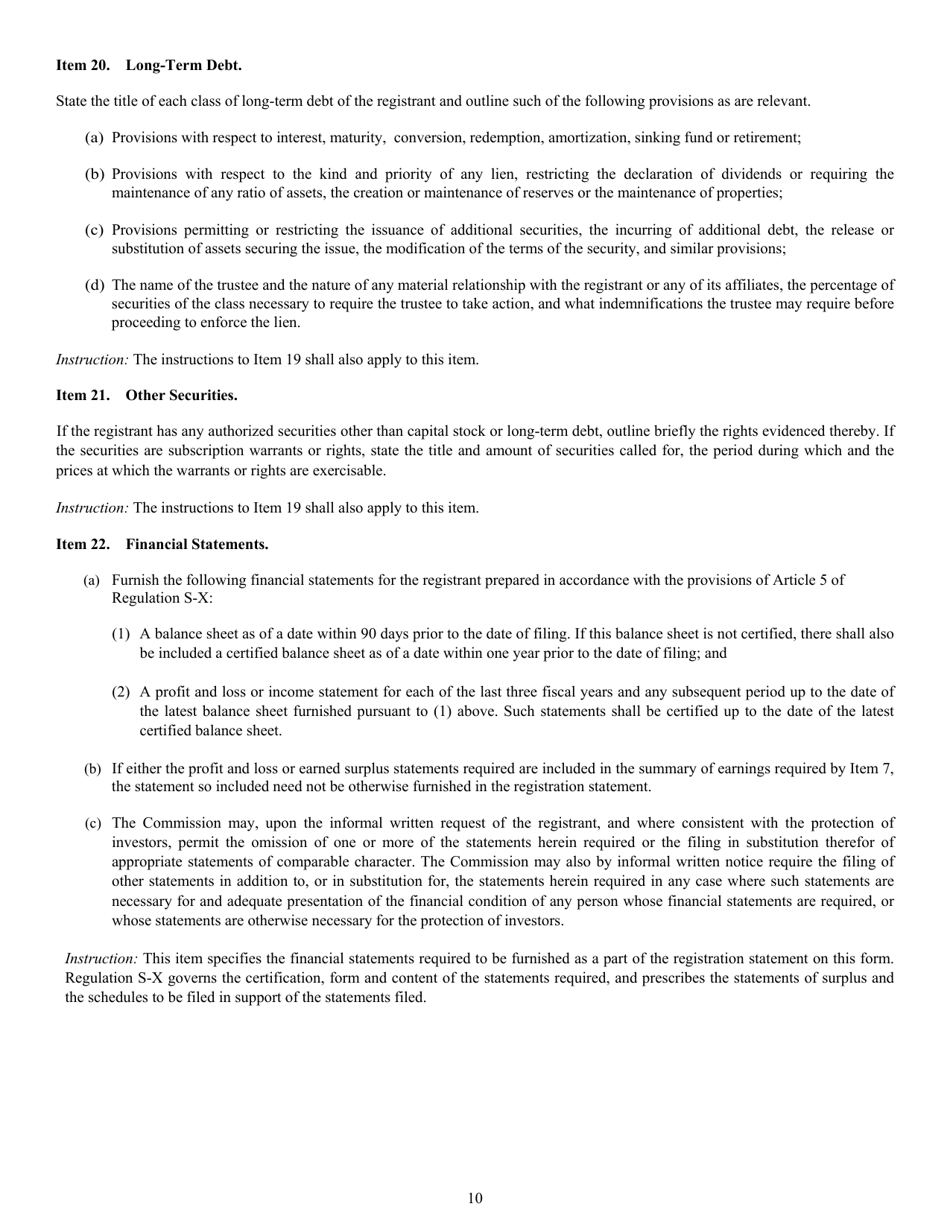 Form N-5 (SEC Form 0993) Registration Statement of Small Business Investment Company Under the Securities Act of 1933 and the Investment Company Act of 1940, Page 10