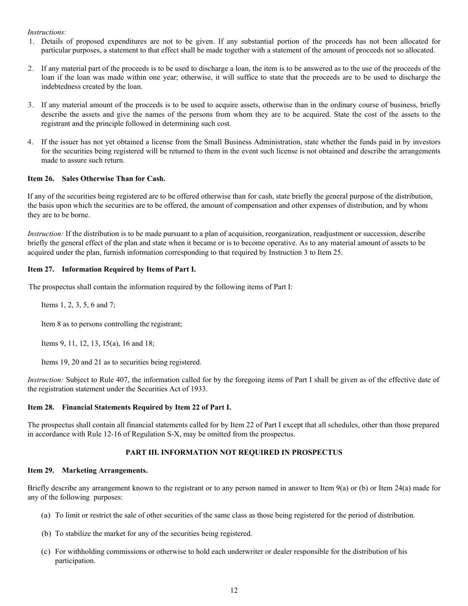 Form N-5 (SEC Form 0993) Registration Statement of Small Business Investment Company Under the Securities Act of 1933 and the Investment Company Act of 1940, Page 12