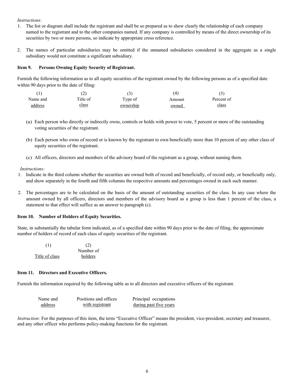 Form N-5 (SEC Form 0993) Registration Statement of Small Business Investment Company Under the Securities Act of 1933 and the Investment Company Act of 1940, Page 6