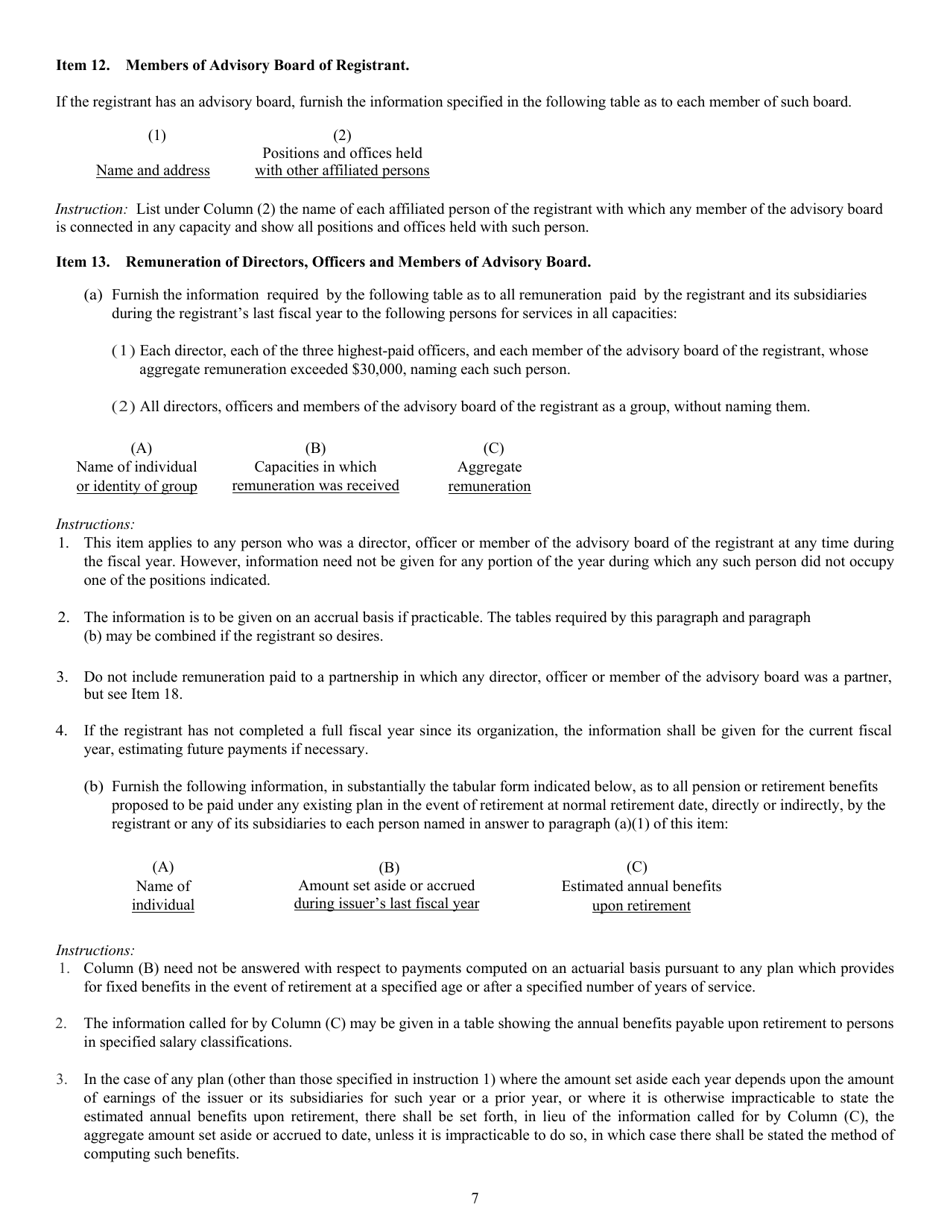 Form N-5 (SEC Form 0993) Registration Statement of Small Business Investment Company Under the Securities Act of 1933 and the Investment Company Act of 1940, Page 7