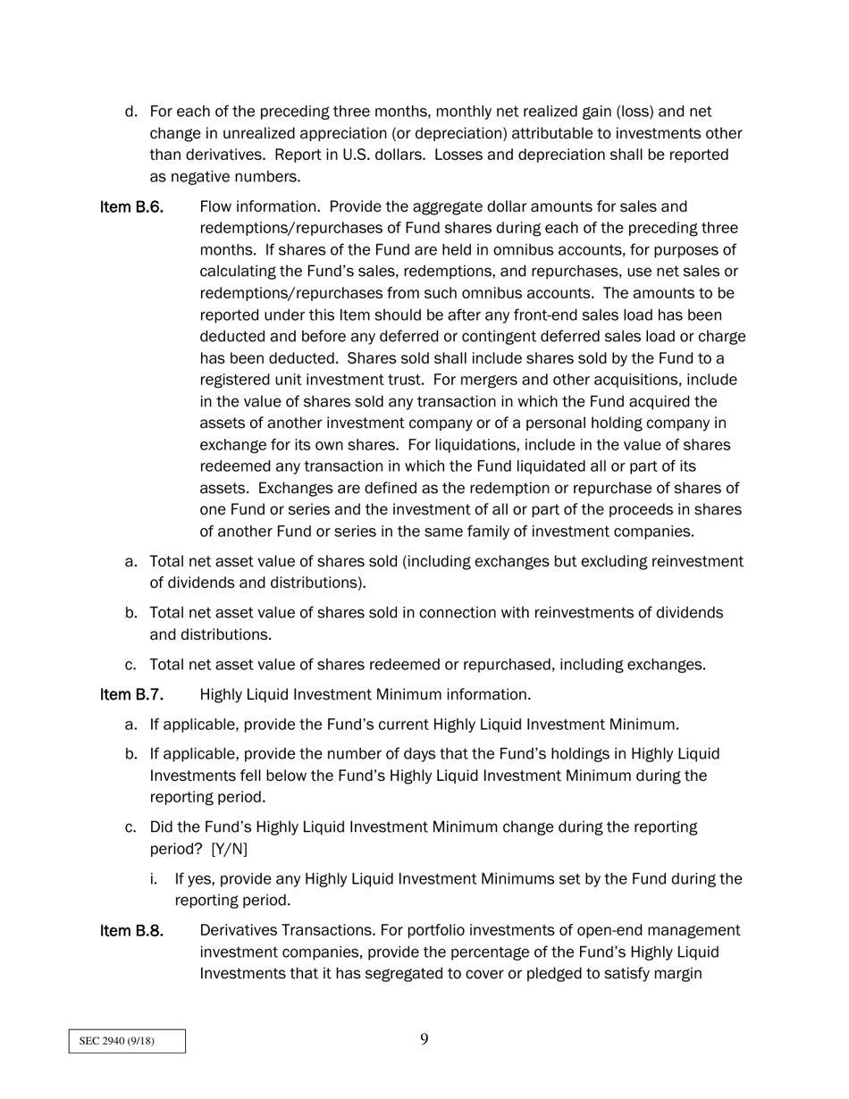 Form N-PORT (SEC Form 2940) Monthly Portfolio Investments Report, Page 9