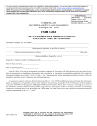 Form N-CSR (SEC Form 2569) Certified Shareholder Report of Registered Management Investment Companies