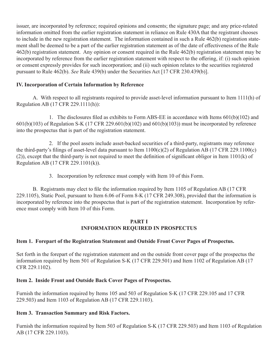 Form SF-1 (SEC Form 2908) Registration Statement Under the Securities Act of 1933, Page 3