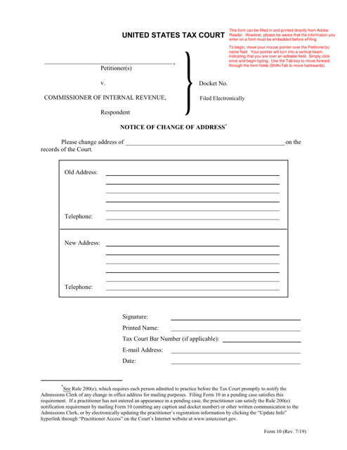 Form 10  Printable Pdf